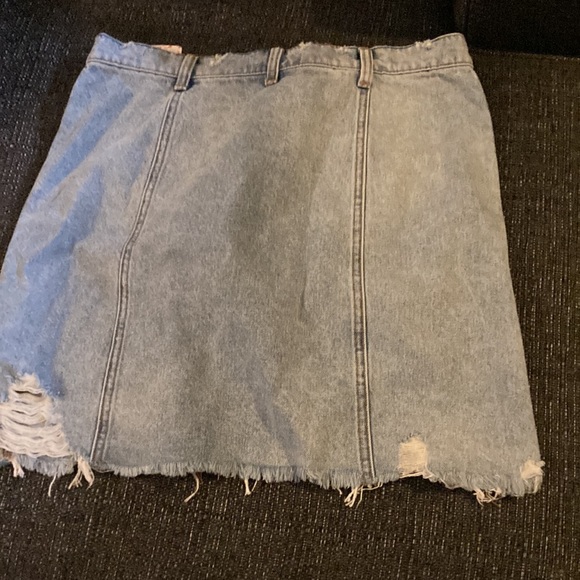 Free People Denim Wrap Skirt - Picture 2 of 4